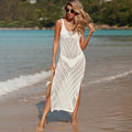 Knitted Crochet Beach Cover up Sexy Cutout Seaside Vacation Sun Protection Shirt Beach Cover Up Bella Mia