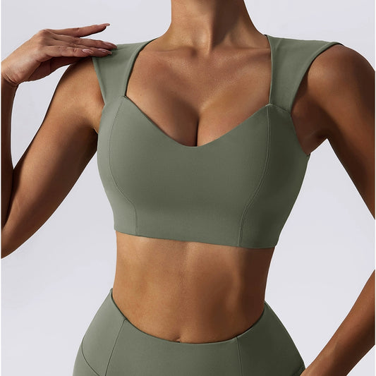Fashion Summer Nude Feel Yoga Clothes Vest Outer Wear Running Tight Fitness Top Quick-Drying Sports Vest with Chest Pad