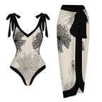 Siamese Conservative Cover Belly Thin Swimsuit Spring Bathing Suit Women Chiffon Beach Dress Bella Mia
