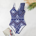 One Shoulder Ruffled One Piece Swimsuit Women Sexy Backless Print Swimwear Swimsuit Bella Mia