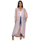Europe Russia Women Casual Chiffon Shirt Long Cardigan Sunscreen Coat Bella Mia