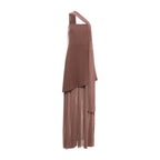 Women Spring Clothing Sexy Slim Fit Backless Mesh Stitching Tube Top Dress Scarf Collar Bella Mia