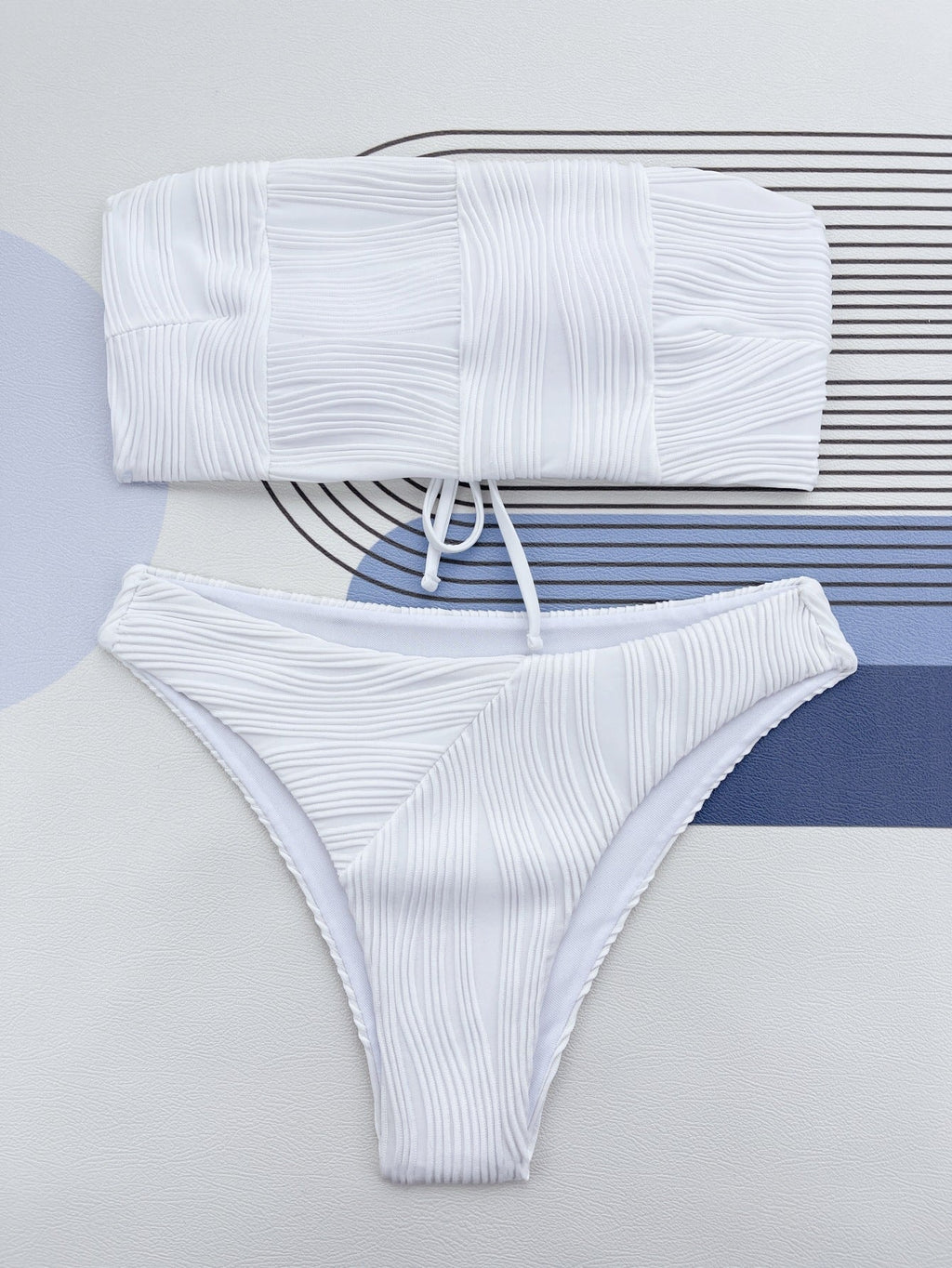 Swimsuit Three Dimensional Striped Fabric Sexy Bikini Swimsuit Bella Mia