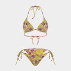 Printed Bikini Three Piece Gauze Skirt Split Sexy Vacation Bikini Swimsuit Bella Mia