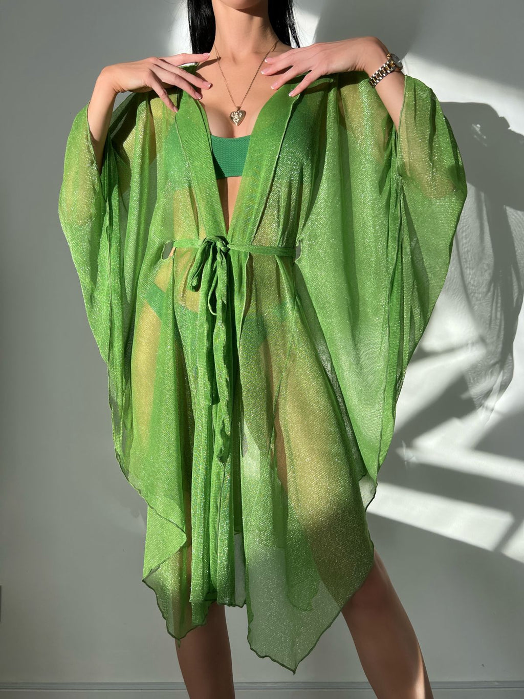 Sexy Deep V Plunge Blouse Beach Seaside Sun Protection Shirt Casual Loose Lace Up Bella Mia