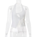 Women Clothing Summer Sexy Backless Lace up Cardigan Halter Design Vest Top for Women Bella Mia