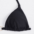 Swimsuit Solid Color Tied Halter Beach Women Bikini Swimsuit Tops Bella Mia