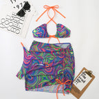 Mesh Women Split Strap Triangle Sexy Bikini Halter Swimsuit Bella Mia