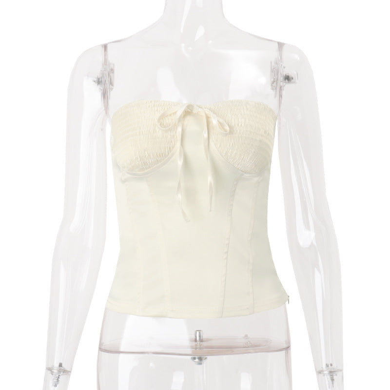 Women Clothing Summer Sexy French Sexy off Neck Wrapped Chest Vest Top for Women Bella Mia