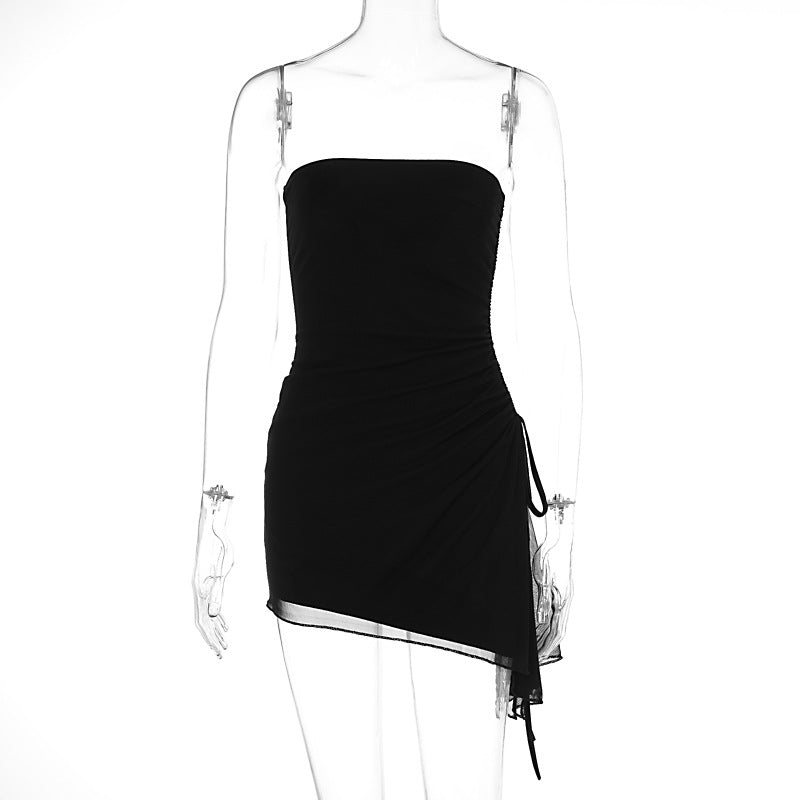 Women Clothing Summer Sexy Solid Color Sleeveless Slim Corset Backless Dress Bella Mia