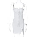 Women Clothing Winter Sexy Lace Lace up Slim Fit Sling Dress Bella Mia
