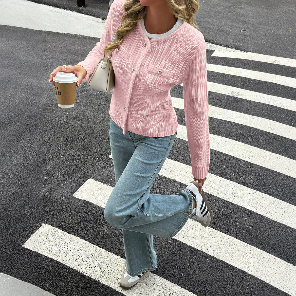 Casual Vacation Wool Long Sleeve Coat Sweater Women Clothing Autumn Winter Bella Mia