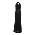 Spring Women Clothing Sexy Low Cut Swing Collar Sleeveless Halter Backless Slim Fit Dress for Women Bella Mia