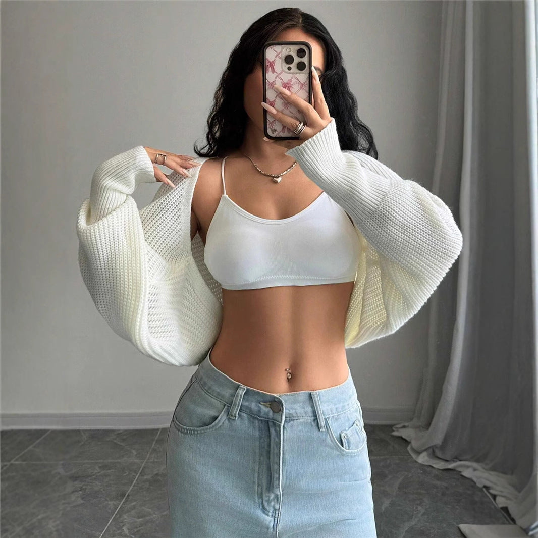 Loose All Match Knitted Cardigan Short Sweater Inverness Bella Mia