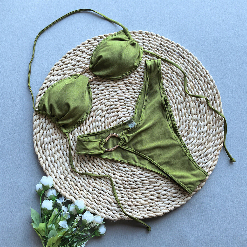 Bikini Sexy Bikini Solid Color Split Women Swimsuit Women Bella Mia