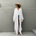 Rayon Cardigan with Belt Beach Cover up Sexy Cardigan Long Sleeve Vacation Beach Cover Up Bella Mia