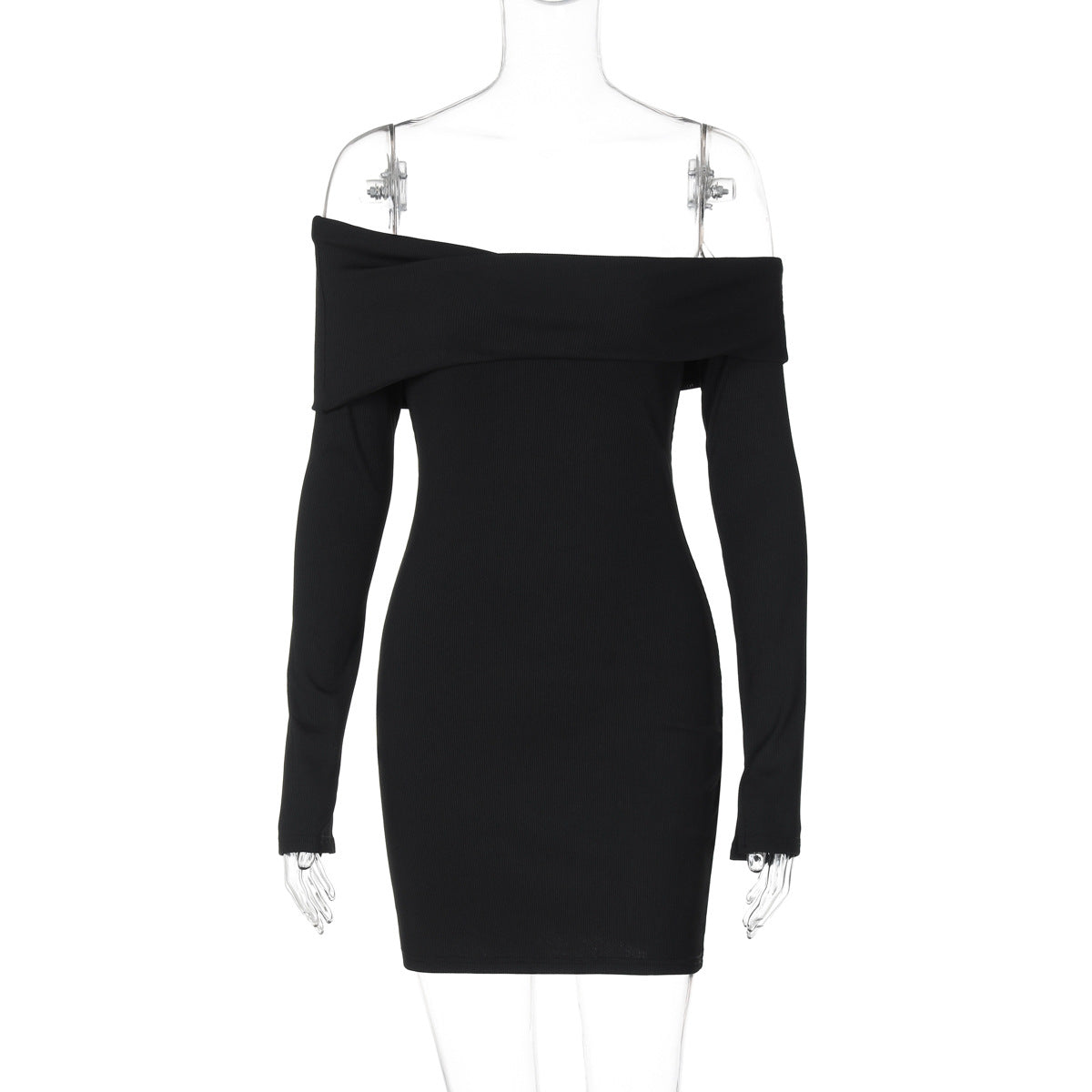 Women Clothing Autumn Slim Solid Color Sheath Dress Bella Mia