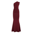 Women Elegant One Shoulder Maxi Dress Solid Color Slim Fit Socialite Cocktail Evening Dress Bella Mia