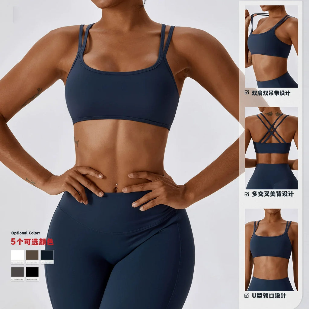 Yoga Lined Fitness Bra LUXLIFE BRANDS