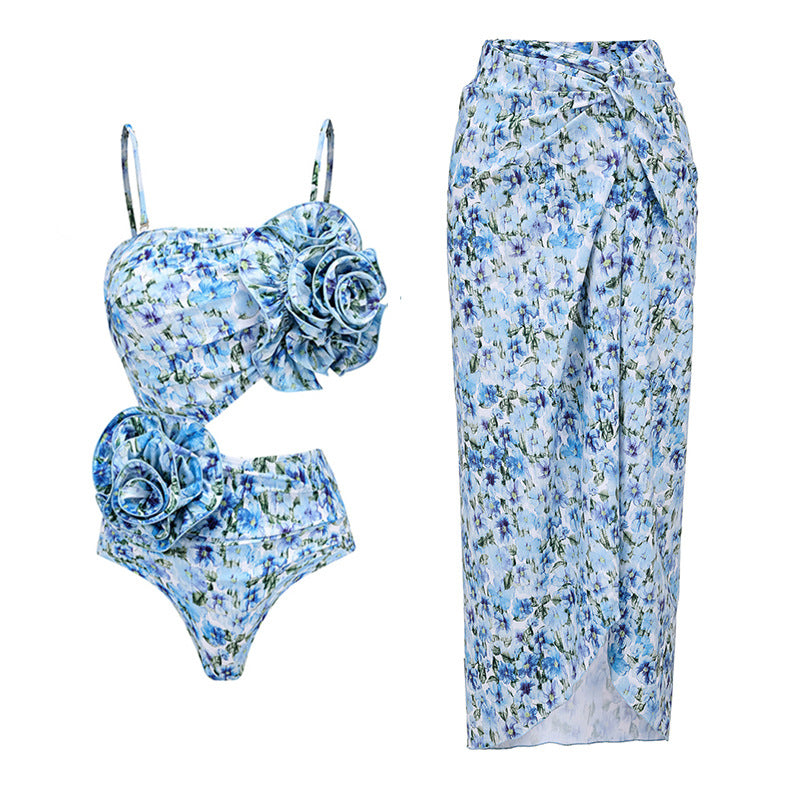 Floral Decoration Or Hollow Out Cutout out Swimsuit Women Clothing Wrap Bella Mia