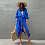Rayon Solid Color Cardigan Holiday Casual Beach Bikini Cover 5 Colors Bella Mia