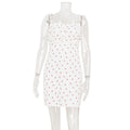 Summer Fresh Sweet Floral Strap Small High Waist Dress