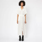 Solid Color Sexy Deep V-neck Single Breasted Beach Sun Protection Shirt Vacation Dress Beach Cover Up Bella Mia