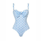 Heart Printing Bow One Piece Swimsuit Women Bella Mia