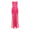 Spring Women Clothing Sexy Tube Top off Neck See through Tied Slim Fit Dress for Women Bella Mia