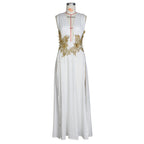 New Ladies Maxi Dress Sexy Fashion Wedding Evening Dress Deep V Plunge Plunge High Slit Part Large Swing Mop Dress Bella Mia