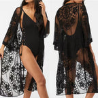 Lace Mesh Crochet Beach Cover up Seaside Vacation Bikini Sun Protection Clothing Bella Mia