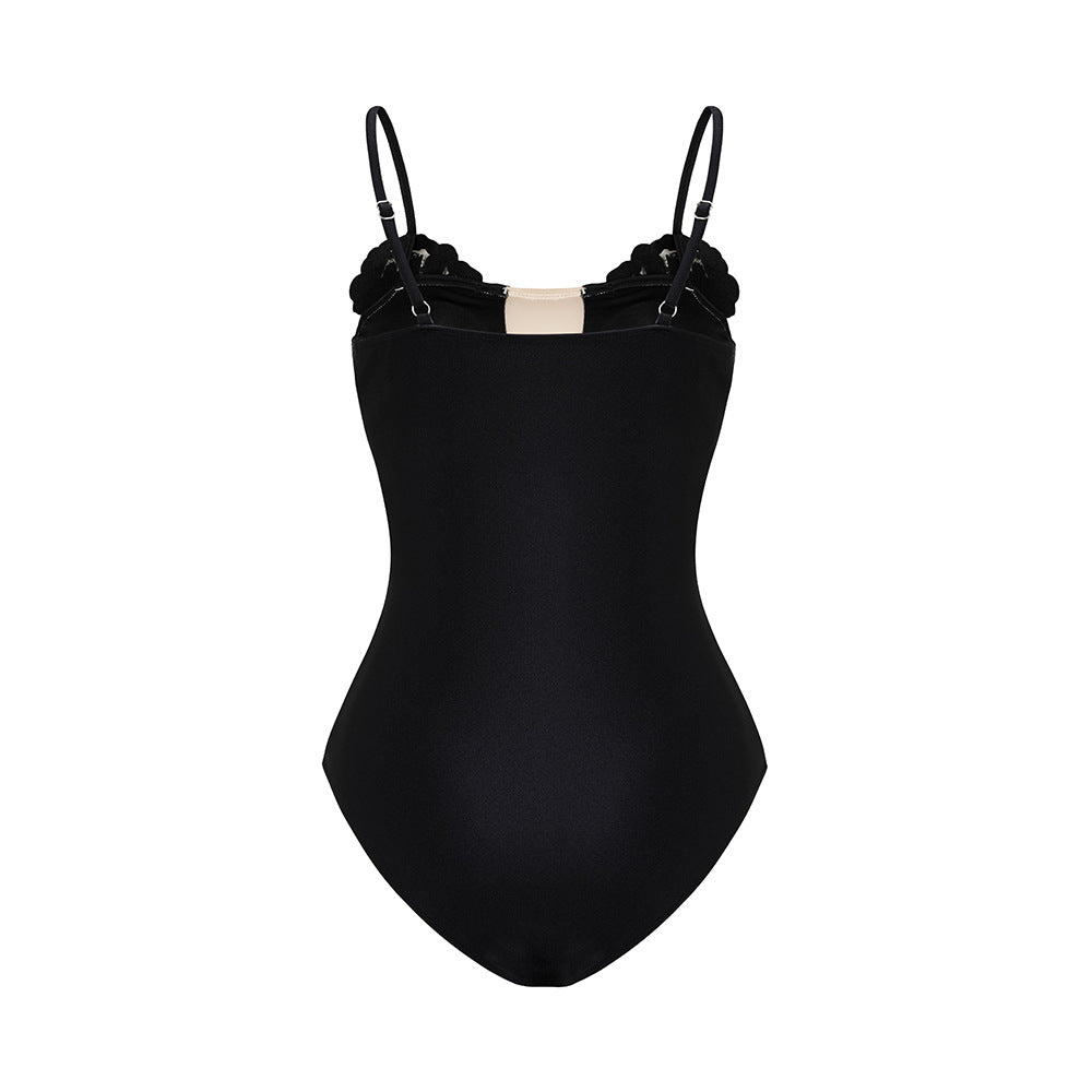 Solid Color One Piece Swimsuit Women Diamond Handmade High Quality Swimsuit Bella Mia