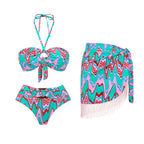 Push up Bikini Sexy High Waist Bikini Split Three Piece Swimsuit Women Chiffon Bella Mia
