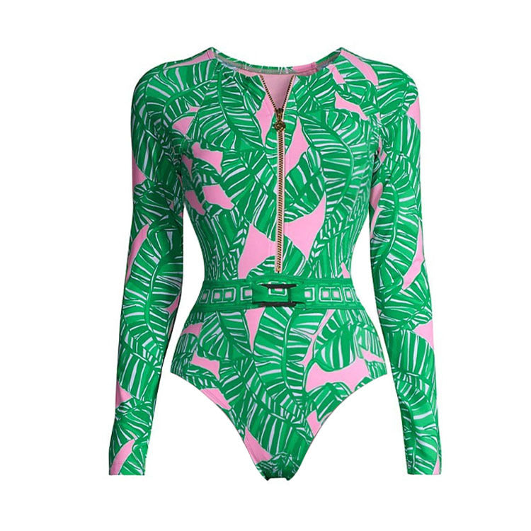 Printed One Piece Swimsuit Women's Slimming Surfing Suit Vacation Bella Mia