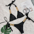 Crystal Diamond Bikini Sexy Women Split Bandage Swimsuit Beach Vacation Swimsuit Bella Mia