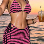 Sexy Lace up Strap Triangle Cup Bikini Swimsuit Split Women Swimsuit Bella Mia