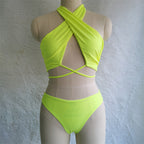New Three Piece Swimsuit Women Dress Printed Bikini Sexy Split Swimsuit Bella Mia