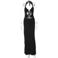 Women Clothing Summer Metal Butterfly Sexy Cutout Halter Dress Bella Mia