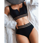 Swimsuit Women Split Triangle High Waist Black Wind Net Red Bikini Bikini Bella Mia