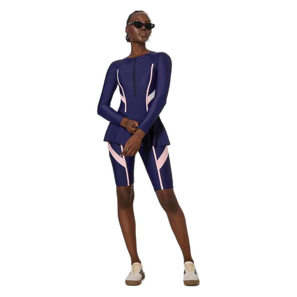 Swimsuit for Women Siamese Conservative Swimwear Long Sleeve Sun Protection Spring Museum Special Popular Swimsuit Bella Mia