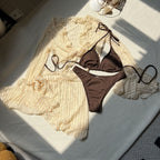 Sexy Lace Mesh Four Piece Swimsuit Bikini Bella Mia