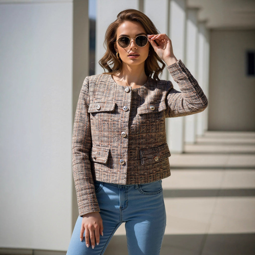 High End Chanel Coat Women Spring High Grade Socialite Short Temperamental Tweed Jacket Bella Mia