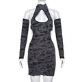 Ripped Autumn Dress Women Wrapped Chest Strap Wansheng Sheath Sexy Dress Women Bella Mia