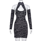 Ripped Autumn Dress Women Wrapped Chest Strap Wansheng Sheath Sexy Dress Women Bella Mia