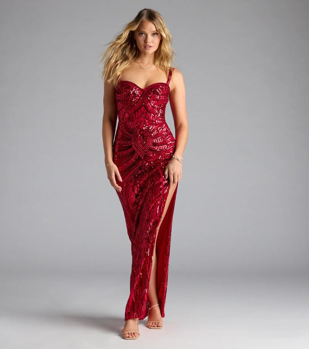 High End Sequined Pattern Sexy Sling Dress Cocktail Evening Dress Performance Dress Bella Mia