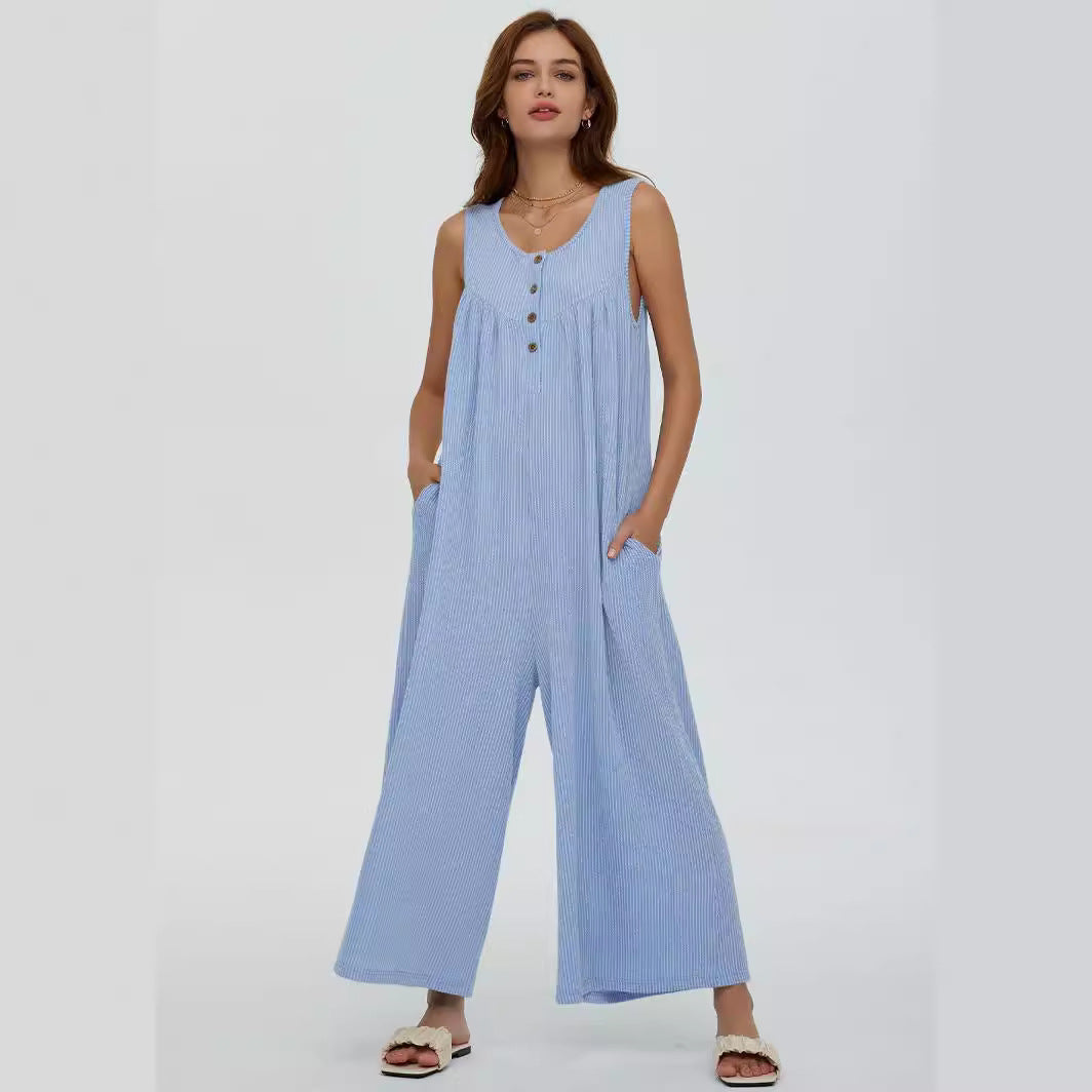 Autumn Winter Women Fresh Casual Women Pocket Jumpsuit Bella Mia