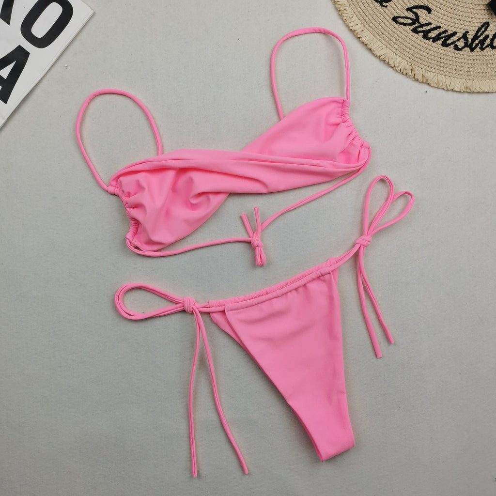 New Multi Color Nylon Swimsuit Women Sexy Bikini Wish Swimsuit