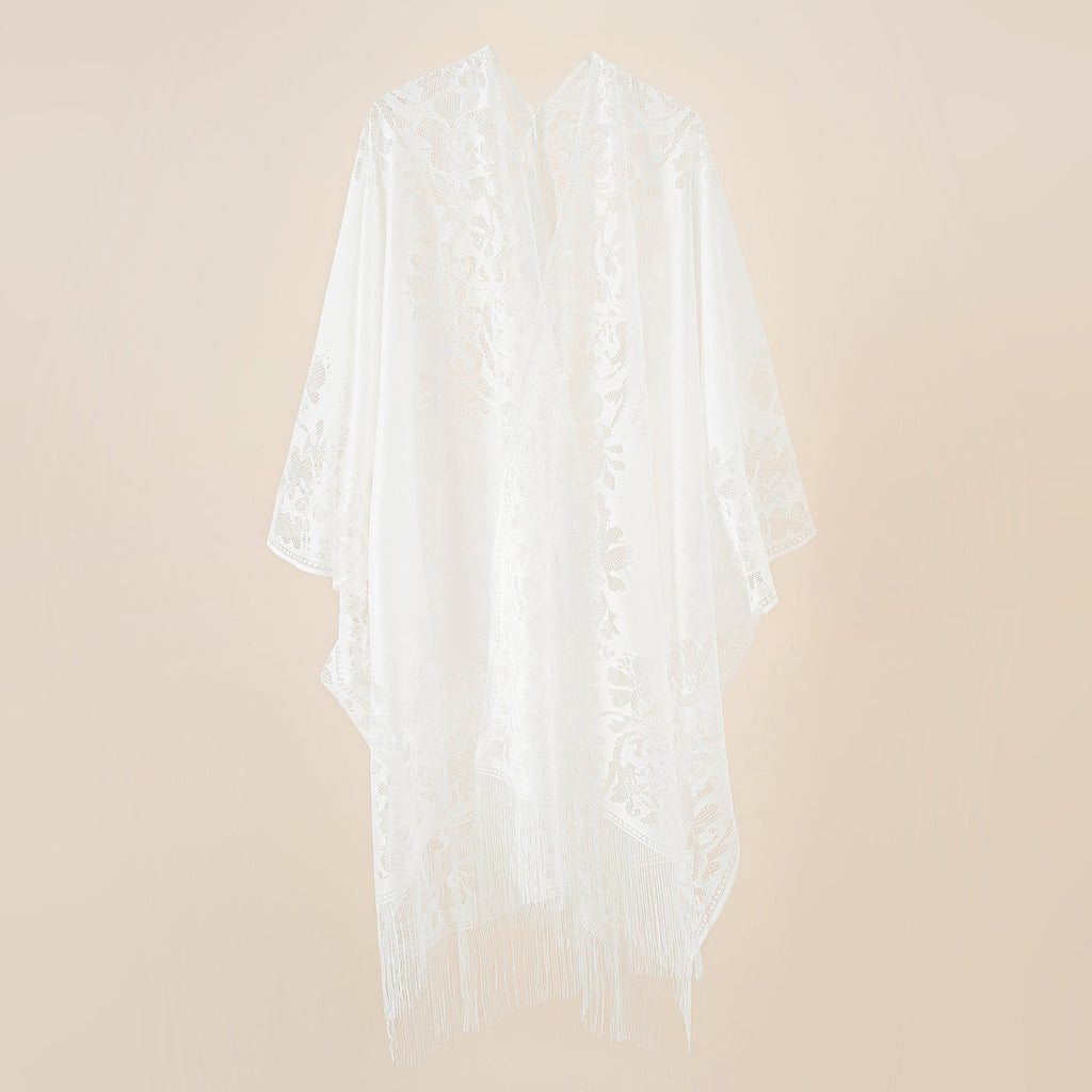 Lace Large Shawl Leaky Lace Cardigan Sun Protection Clothing Beach Cover Up Sun Protection Shawl Bella Mia
