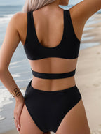 Bikini Popular Solid Color Slimming Sexy Bikini One Piece Swimsuit Swimwear Bella Mia