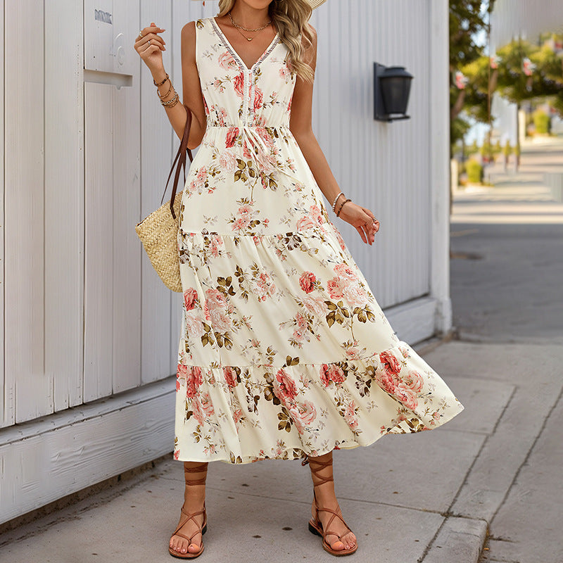 Dress Summer Women Printed Sleeveless Dress Bella Mia